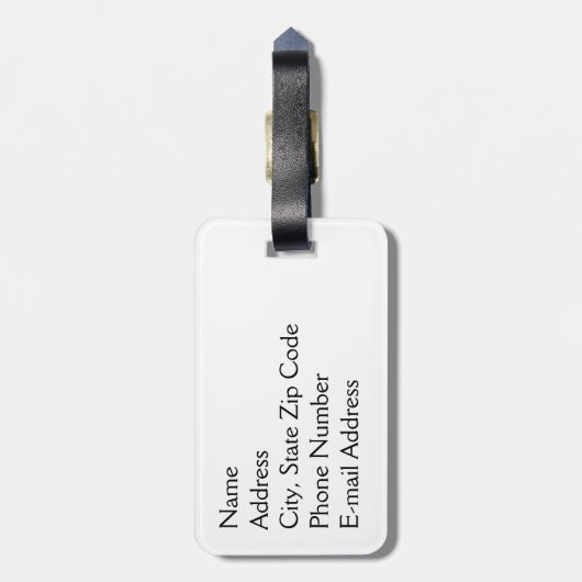 Superroze glitter exotische luipaard bagagelabel (Achterkant verticaal)