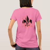 Supersaints, Zwart gouden hartjes/kus Fleur de Lis T-shirt (Achterkant)