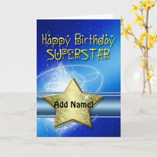 Supersar-verjaardagskaart Kaart (Gele Bloem)