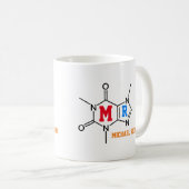 superscafeïne-drinkermolecule, aangepast koffiemok (Voorkant rechts)