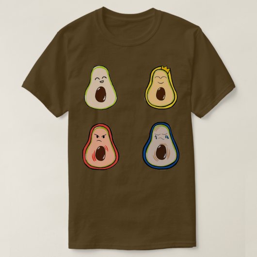 Superschattig en minimalistisch stemmingsavontcado t-shirt (Design voorkant)