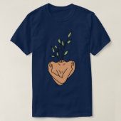Superschattig en trendy Plant dat uit menselijk li T-shirt (Design voorkant)