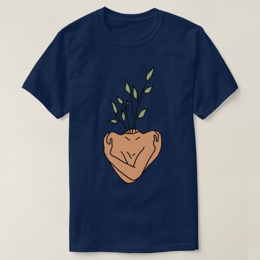 Superschattig en trendy Plant dat uit menselijk li T-shirt (Design voorkant)