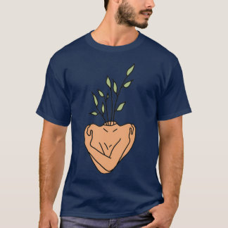 Superschattig en trendy Plant dat uit menselijk li T-shirt