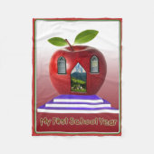 Superschattig "Mijn eerste dag van de school" Fleece Deken (Voorkant)