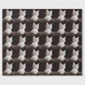 Superschattig Witte Kitten Cadeaupapier (Vlak)