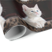 Superschattig Witte Kitten Cadeaupapier (Rol Hoek)