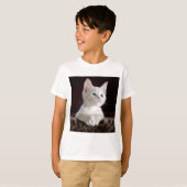 Superschattig Witte Kitten T-shirt (Voorkant volledig)