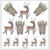 Superschattige Beren en rendierkerst Sticker (Vel)