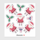 Superschattige kerstman, kerstthema sticker (Vel)