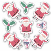Superschattige kerstman, kerstthema sticker (Voorkant)
