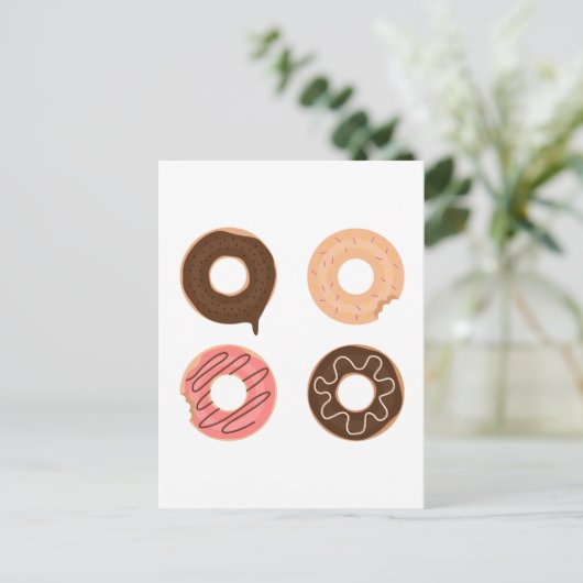 Superschattige set donuts briefkaart (Staand voorkant)