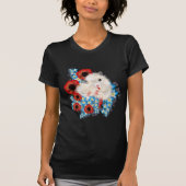 Superschattige witte sirohamster in bloemen t-shirt (Voorkant)