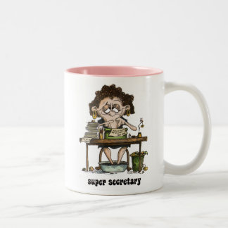 supersecretaris tweekleurige koffiemok