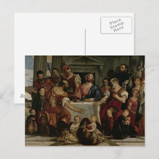 Supersing bij Emmaus (olie op doek) Briefkaart (Voorkant / Achterkant)