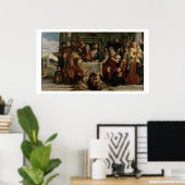Supersing bij Emmaus (olie op doek) Poster (Thuiskantoor)