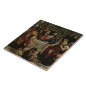 Supersing bij Emmaus (olie op doek) Tegeltje (Zijkant)