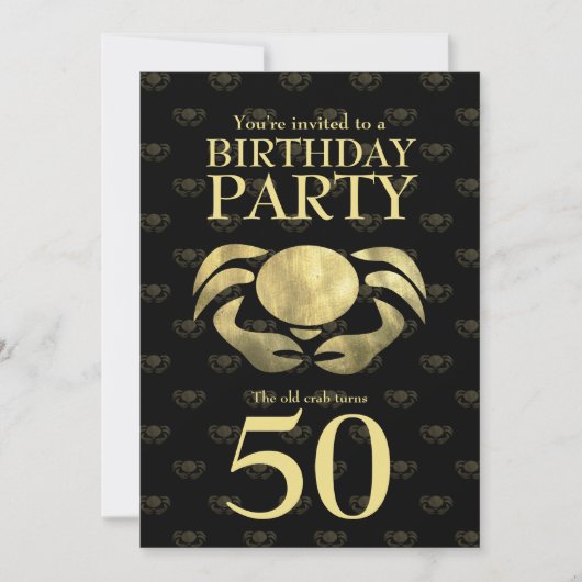 , superslanke goudkrab op zaterdag kaart (Voorkant)