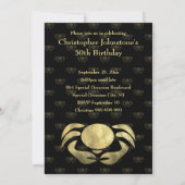 , superslanke goudkrab op zaterdag kaart (Achterkant)