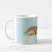 Supersloth vliegt met de titel "Anyhoo" Koffiemok (Links)