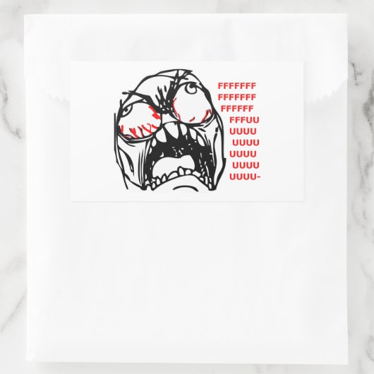 supersnel meme rofel rechthoekige sticker (Tas)