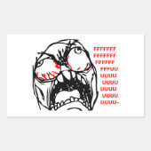 supersnel meme rofel rechthoekige sticker (Voorkant)