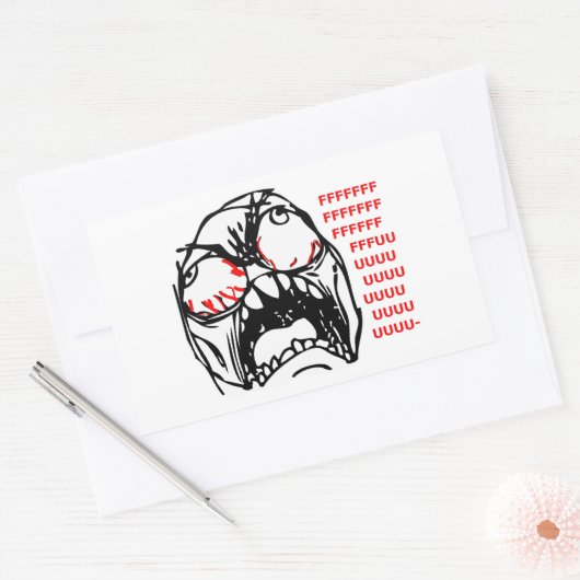 supersnel meme rofel rechthoekige sticker (Envelop)