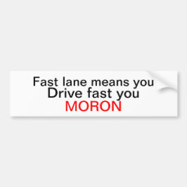 Supersnelle debiel bumpersticker