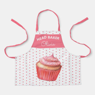 Supersnelle Hoofdbakker Kleurrijke Cupcake Bakken Schort