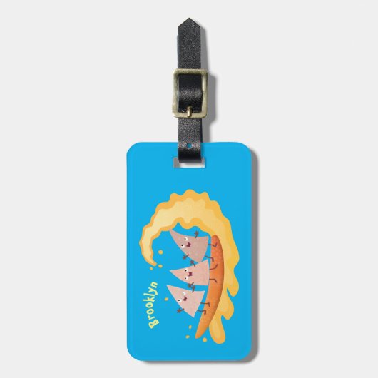 Supersnelle nachos-maïschips bagagelabel (Voorkant verticaal)