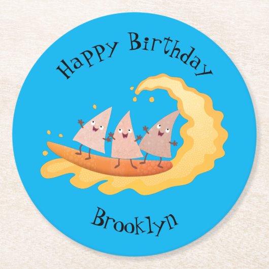 Supersnelle nachos-maïschips ronde kartonnen onderzetter (Voorkant)