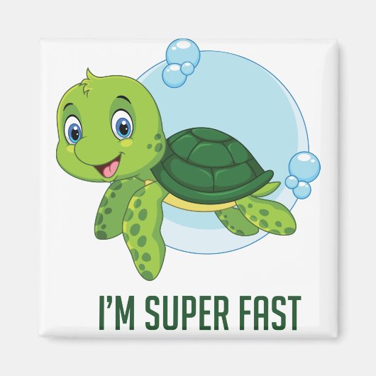 Supersnelle Schildpad Magneet (Voorkant)