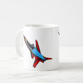 Supersonic Airforce Jet-Fighter Design for Pilots Koffiemok (Voorkant links)