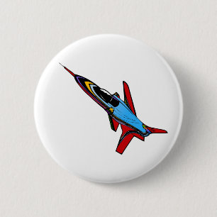 Supersonic Airforce Jet-Fighter Design for Pilots Ronde Button 5,7 Cm