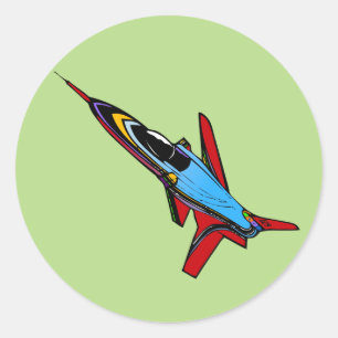 Supersonic Airforce Jet-Fighter Design for Pilots Ronde Sticker