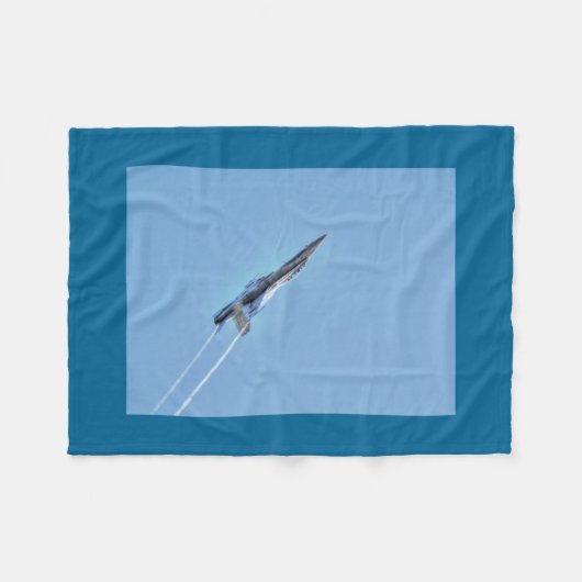 Supersonic Airforce Jet-Fighter Designer Gift Fleece Deken (Voorkant (Horizontaal))