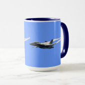 Supersonic Airforce Jet-Fighter Designer Gift Mok (Voorkant rechts)