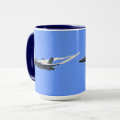 Supersonic Airforce Jet-Fighter Designer Gift Mok (Voorkant links)
