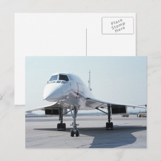 Supersonic Concorde Briefkaart (Voorkant / Achterkant)