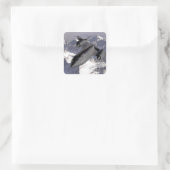 Supersonic Fighter Jet Vierkante Sticker (Tas)