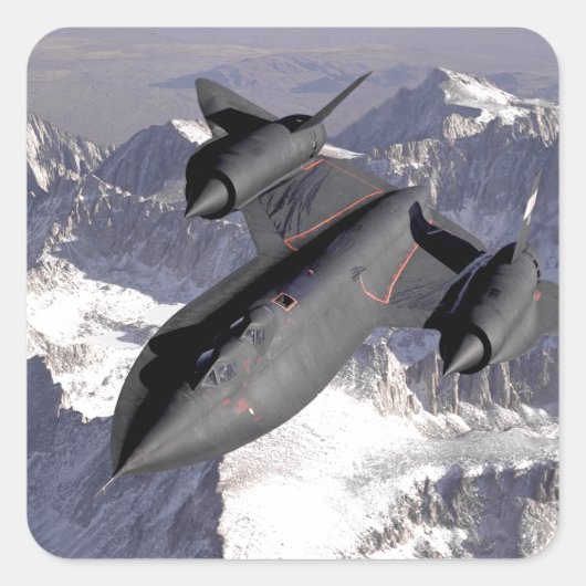 Supersonic Fighter Jet Vierkante Sticker (Voorkant)