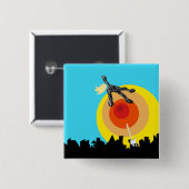 Supersonic Spaceman Eurovision UK SAM Vierkante Button 5,1 Cm (Voorkant /achterkant)