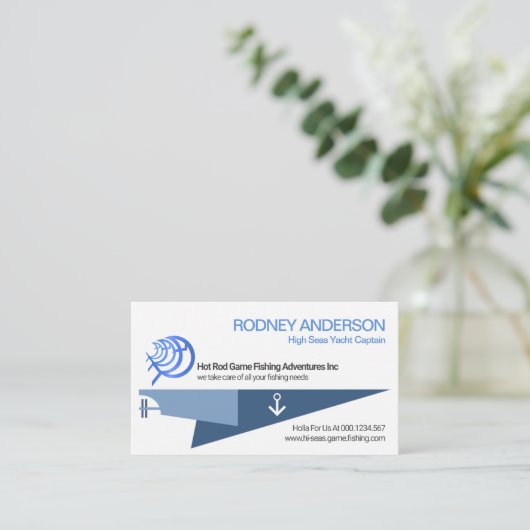 Supersonic Yacht Marine Game Gevist Visitekaartje (Staand voorkant)