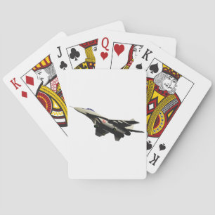 Supersonisch gevechtsvliegtuig Militaire vliegtuig Pokerkaarten