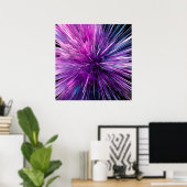 Supersonisch - prachtig paars poster (Thuiskantoor)