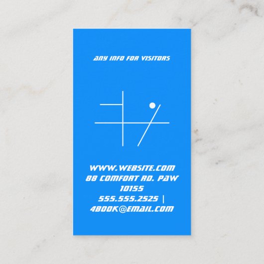 supersonisch visitekaartje (Achterkant)