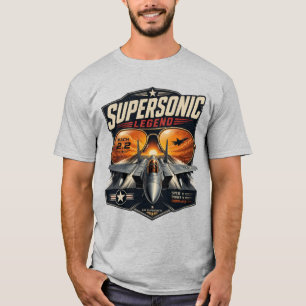 Supersonische Legend Mach 2.2 Gevechtsvliegtuig T-shirt