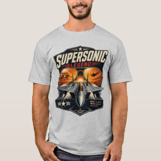 Supersonische Legend Mach 2.2 Gevechtsvliegtuig T-shirt