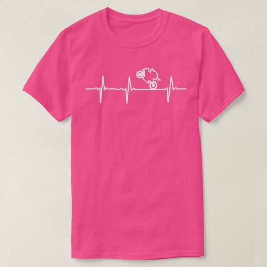Supersportman Heartbeat Motorcycle Wheelie T-shirt (Design voorkant)