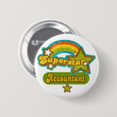 Superstar-accountant Ronde Button 5,7 Cm (Voorkant /achterkant)